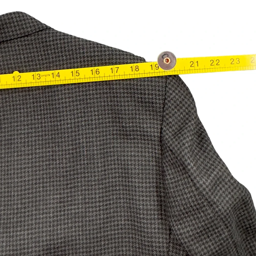 Oscar De La Renta Blazer Mens‎ Size 42L Gray Black Houndstooth Lambswool Classic